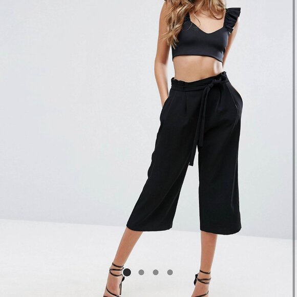 Missguided Tie Waist Culottes - Picture 1 of 3
